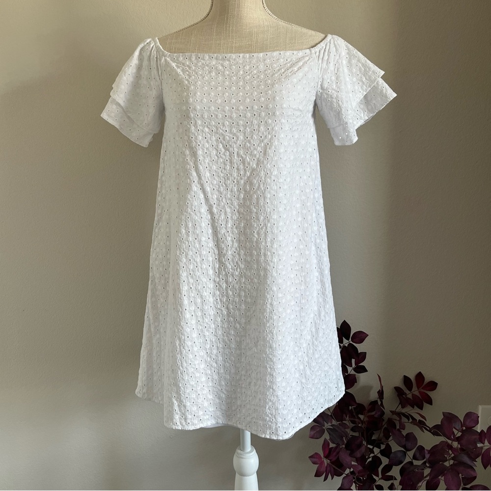 White eyelet dress